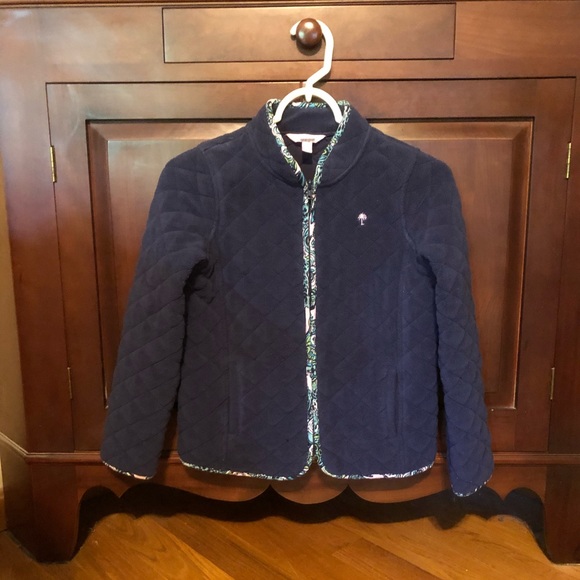 Lily Pulitzer girls 14 quilted fleece jacket